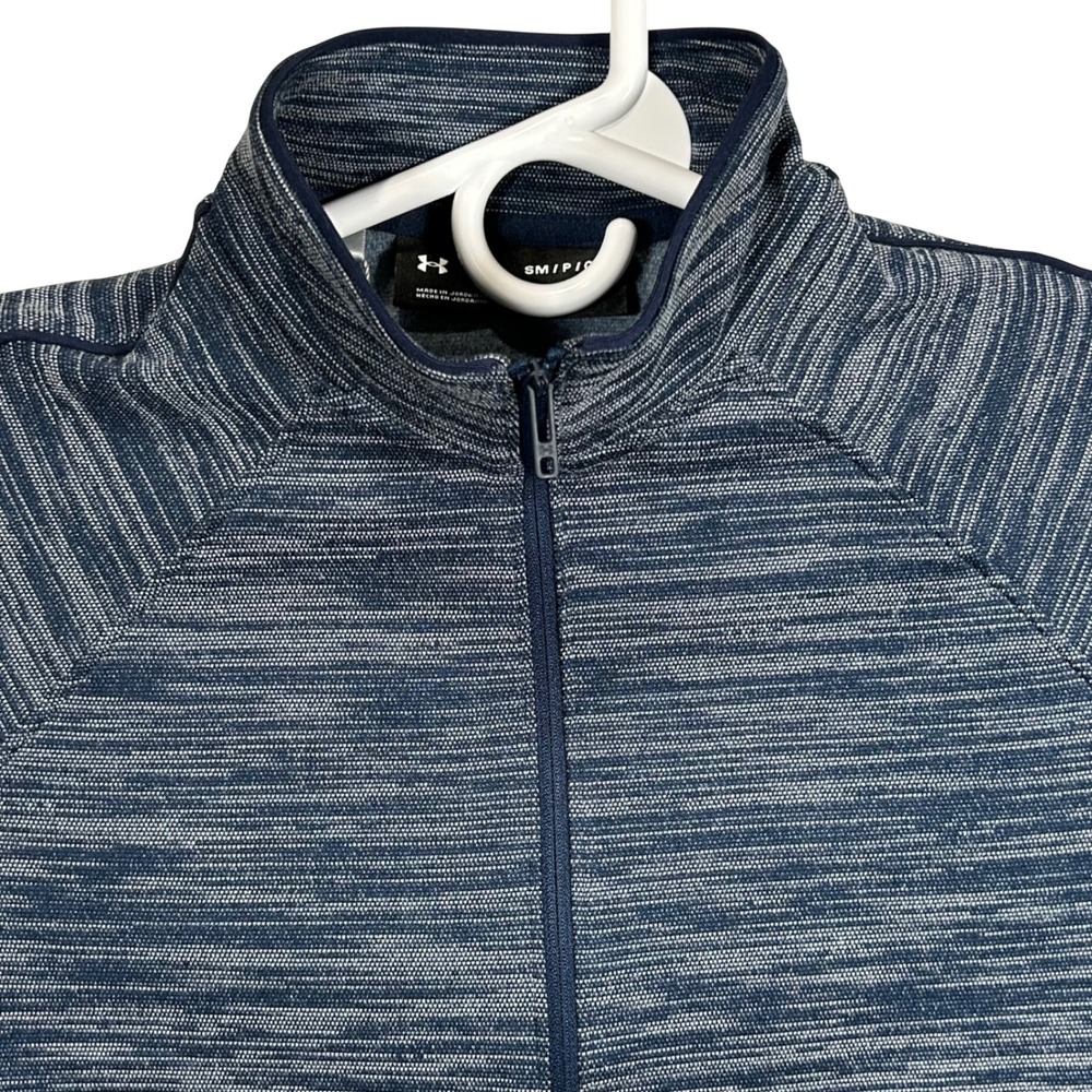 Under Armour Golf Mens Space Dye Full Zip Track Jacket Navy Blue Small Brand New